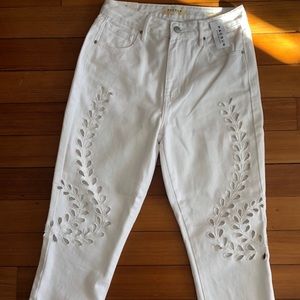 NWT PacSun cutout white mom jeans